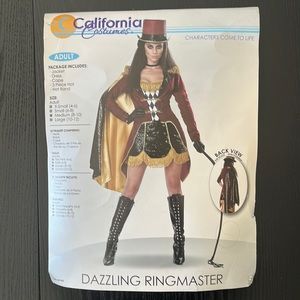 Women’s ringmaster Halloween costume! Size M (8-10)